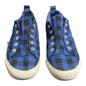 Corkys Babalu Blue Plaid Fashion Sneakers – Women’s Size 10M